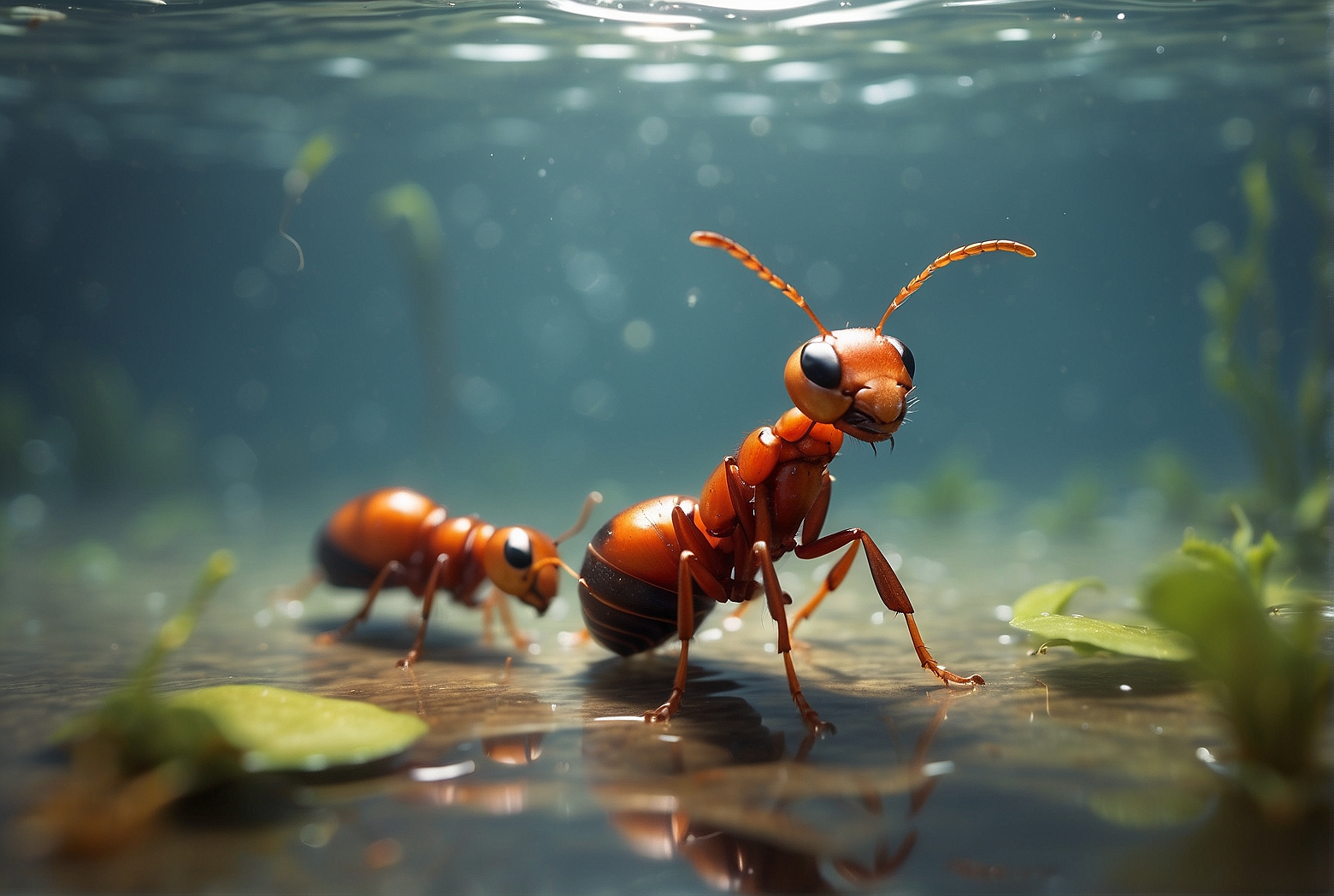 Can ants swim?